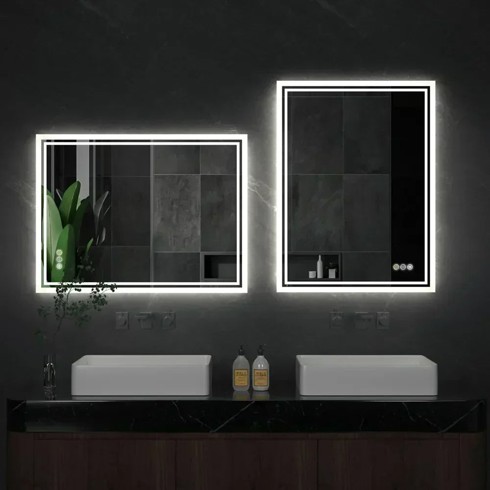 Luvodi Illuminate Led Backlight Bathroom Mirror Frameless Dimmable Defog Bath/Shower/Shaving Mirror