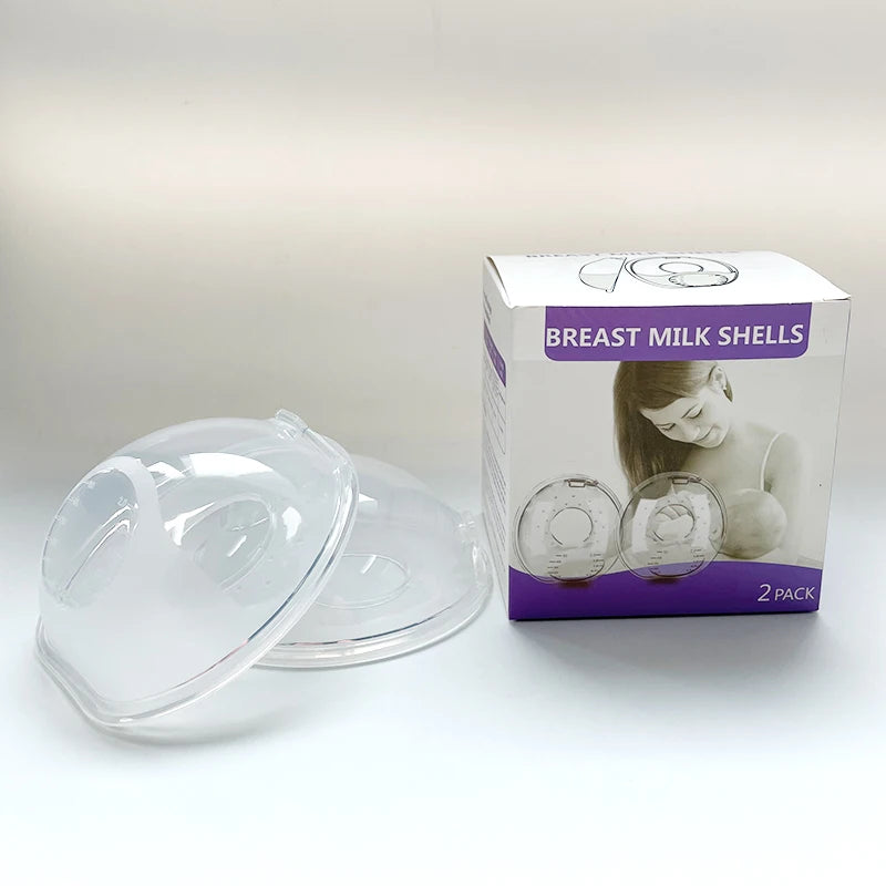 Bornbl 2Pcs/Pack Soft Silicone Breast Shield, Breast Milk Collector& Nipple Protectors, Breast Shell Reusable Nursing Pad