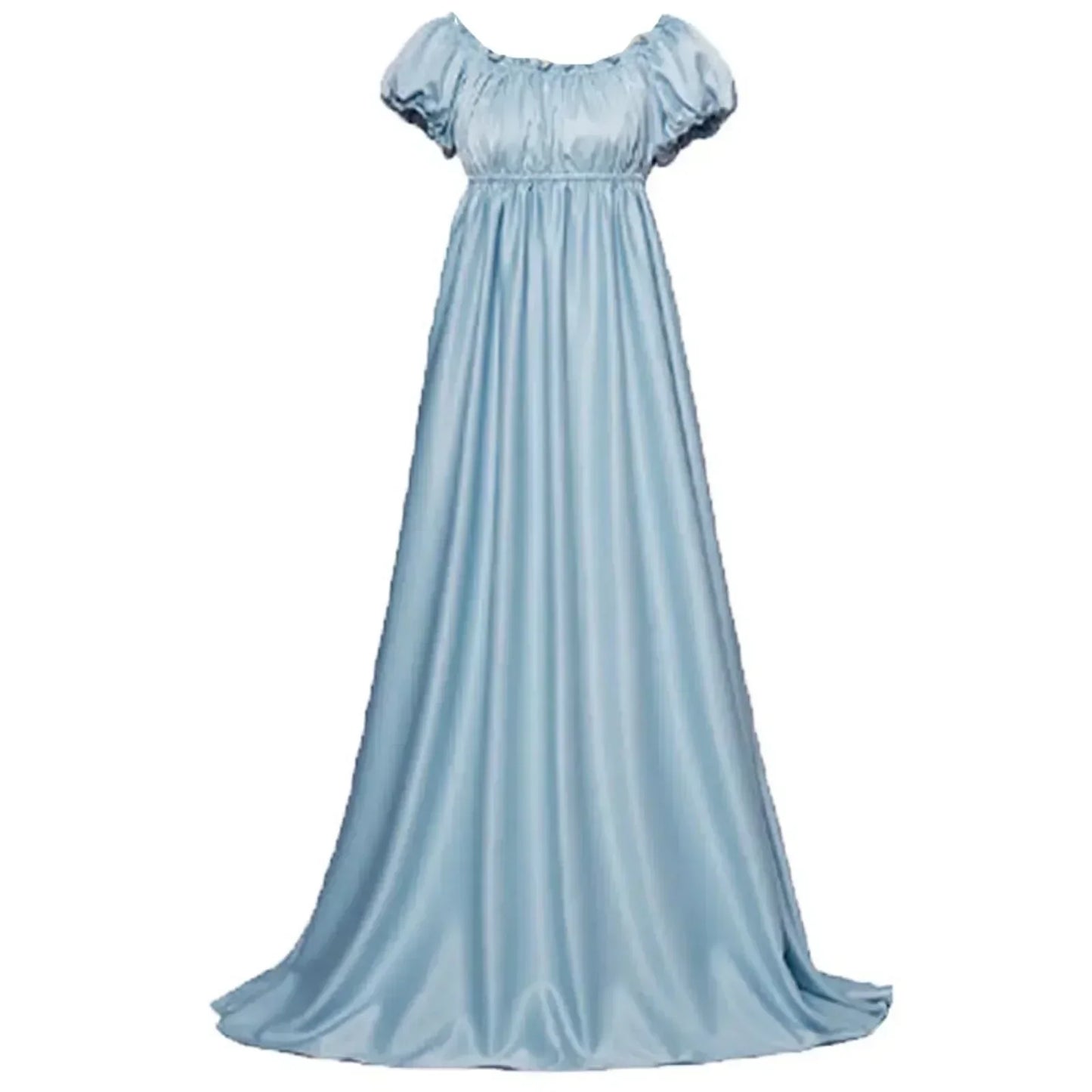 Women'S Pleated Maxi Dress - Crewneck Court Costume Wedding Swing Dress