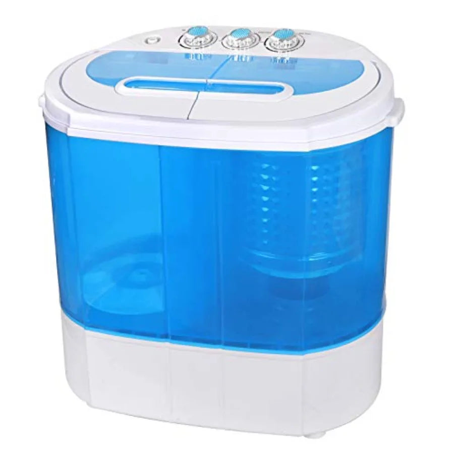 Small Portable Washing Machine 9.9Lb Mini Compact Washer Twin Tub Laundry Machine Top Load Spinning And Washing Combo 6.57 Ft I