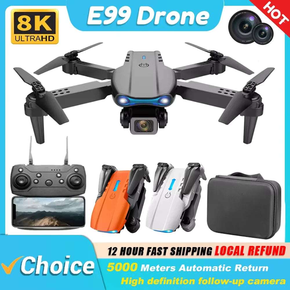 KBDFA E99Pro Drone HD Professional 4k drone Dual Camera WIFI fpv  Aircraft Quadcopte Obstacle Avoidance Aerial Photography Drone