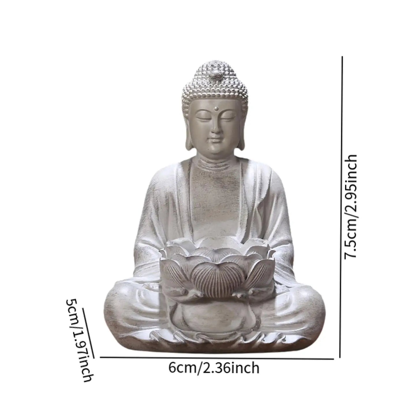 Buddha Statue Decorative Figure Portable Desktop Tabletop Collectible Craft Sculpture Ornament House Decoration