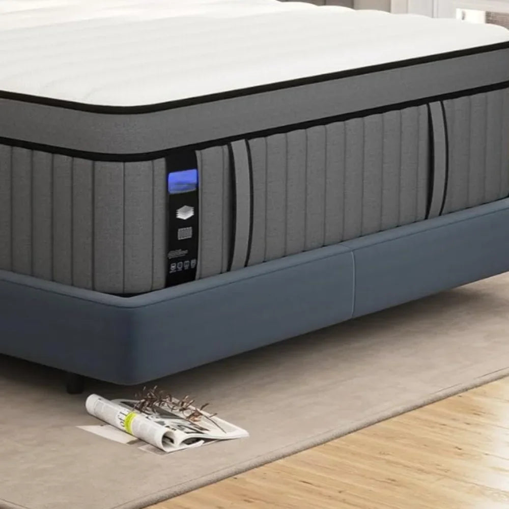 Queen mattress, 16" hybrid memory foam, boxed mattress, queen mattress with pocket springs, medium firmness queen mattress