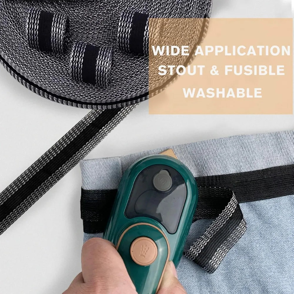 Trouser edge shortening self-adhesive trouser cuff tape, sewing tape, trouser fabric adhesive tape jeans clothes, black