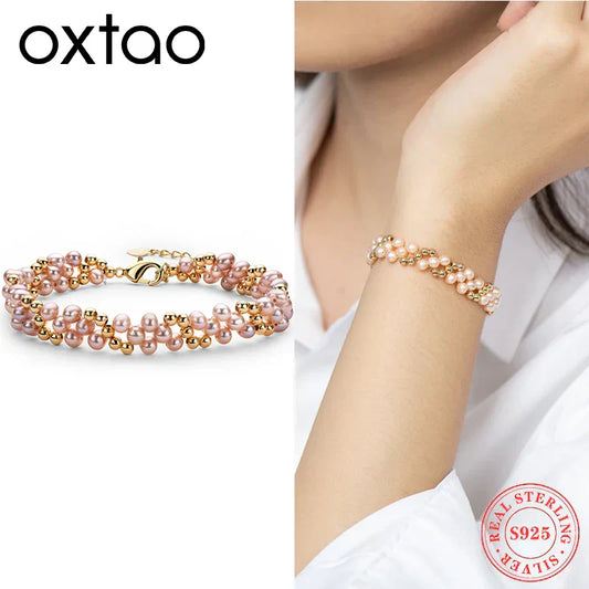 14K Gold Plated Pearl Bracelets for Women 5MM Gorgeous Pearl Jewelry as Easter Basket Wedding Bridesmaid Gifts Jewelry Birthday Acc