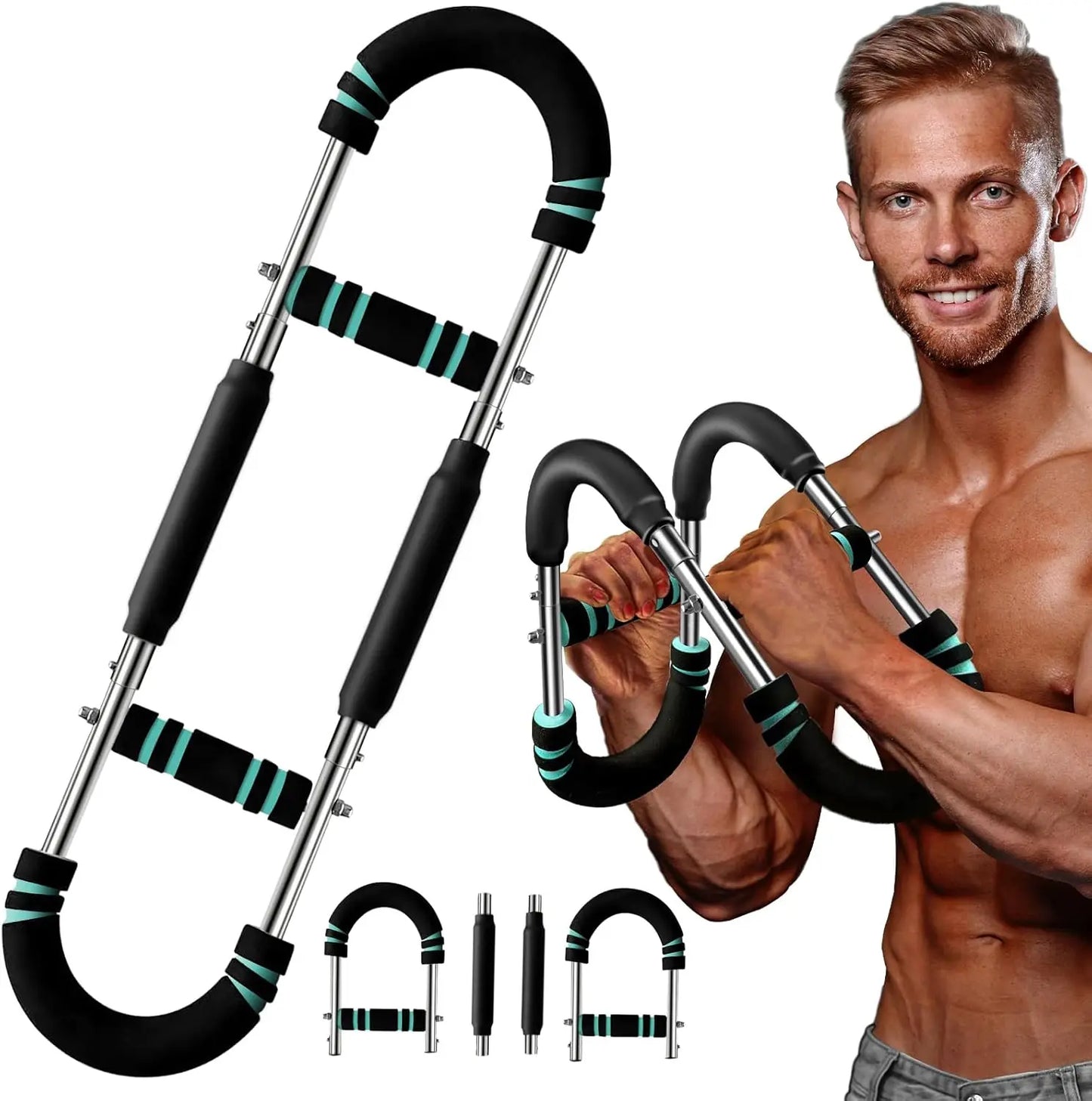 Equipment,Twister Arm Trainer With Adjustable 60-110Lb Resistance,Portable Chest Trainer For Men,Strength Training Fitness And