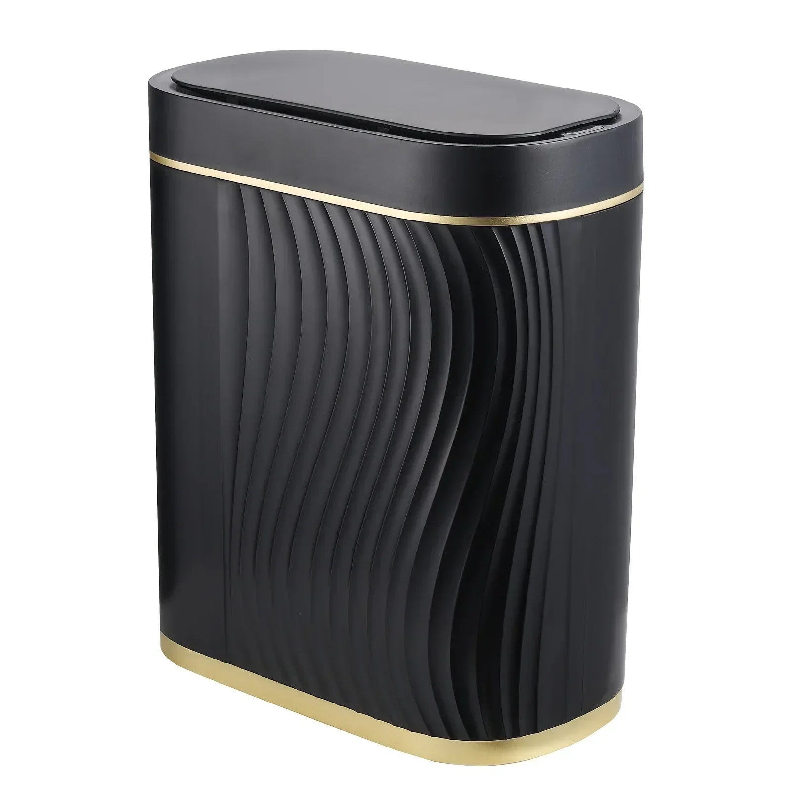 2 Gallon Automatic Bathroom Trash Can - Slim, Small, 7.5 Liter Smart Garbage Bin with Sensor Lid for Bedroom, Living Room