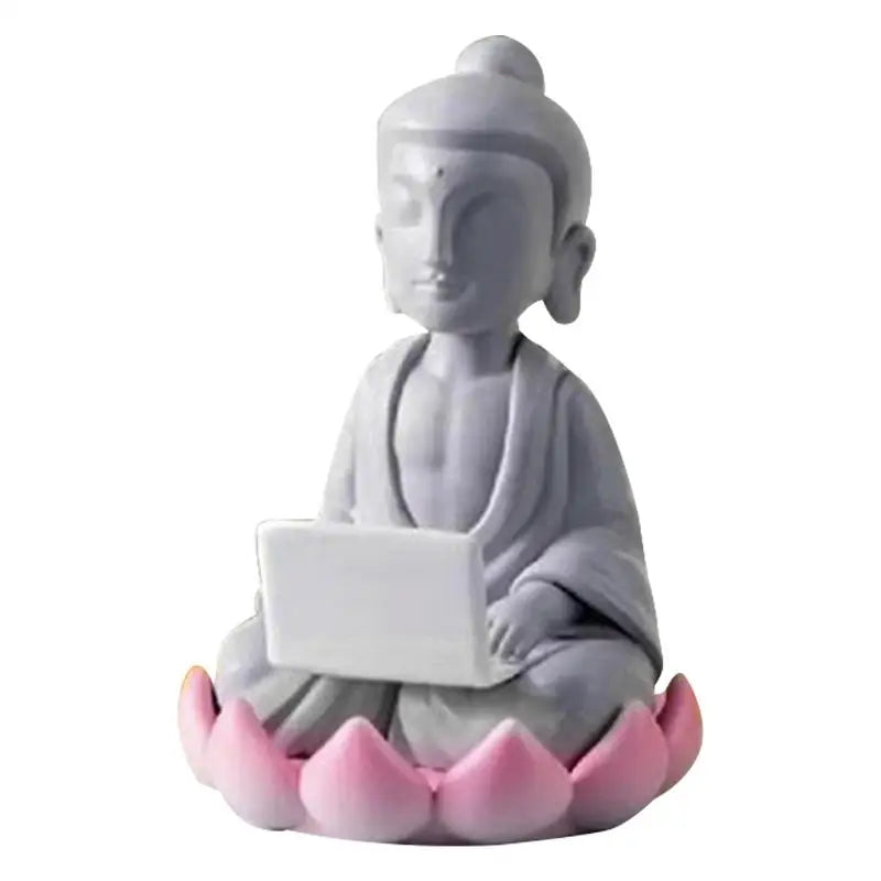 Artistic Small Buddha Figurine Œ Decorative Indoor Sculpture For Home Bookshelf & Zen Decor