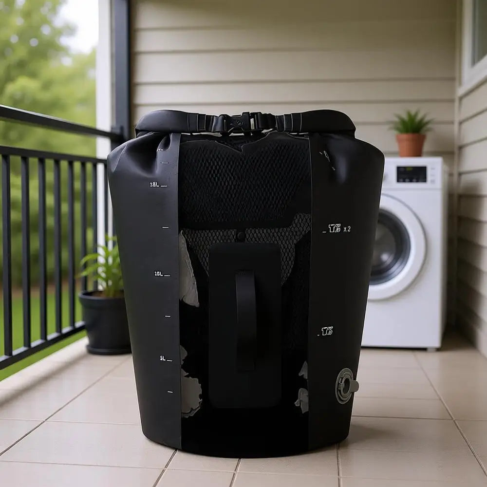 Travel Washing Machine, Portable Manual Mini Washing Machine, Camping Travel Hand Wash Laundry (Black)
