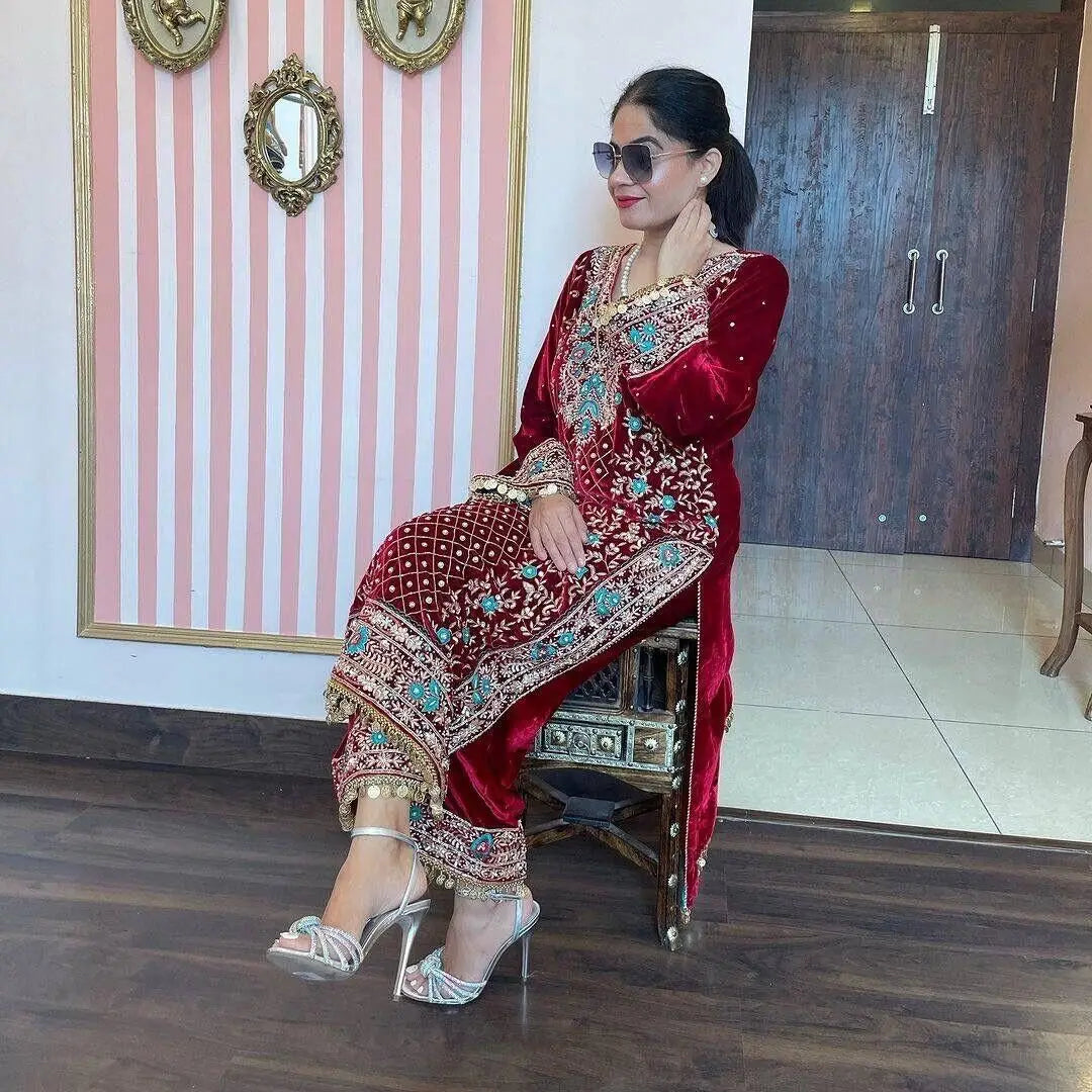 Salwar Kameez Wearing Formal Dress At Wedding Party Sharara