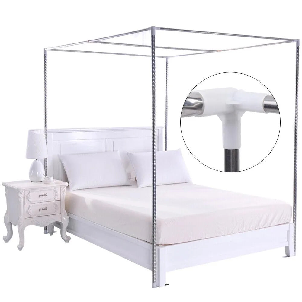 4 Corner Bed Canopy Post Frame Mosquito Netting Bracket Post Stainless Steel, Four Corner Bed Mosquito Netting Bracket