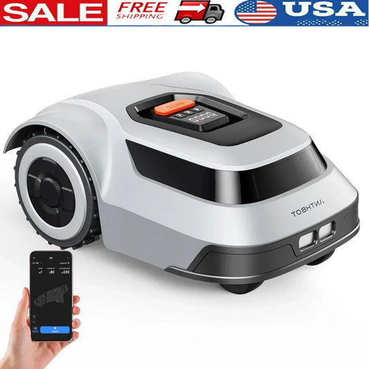 Advanced Robotic Lawn Mower with 300% Higher Efficiency Precise Break Detection Adjustable Blade Deck and Fast Charging