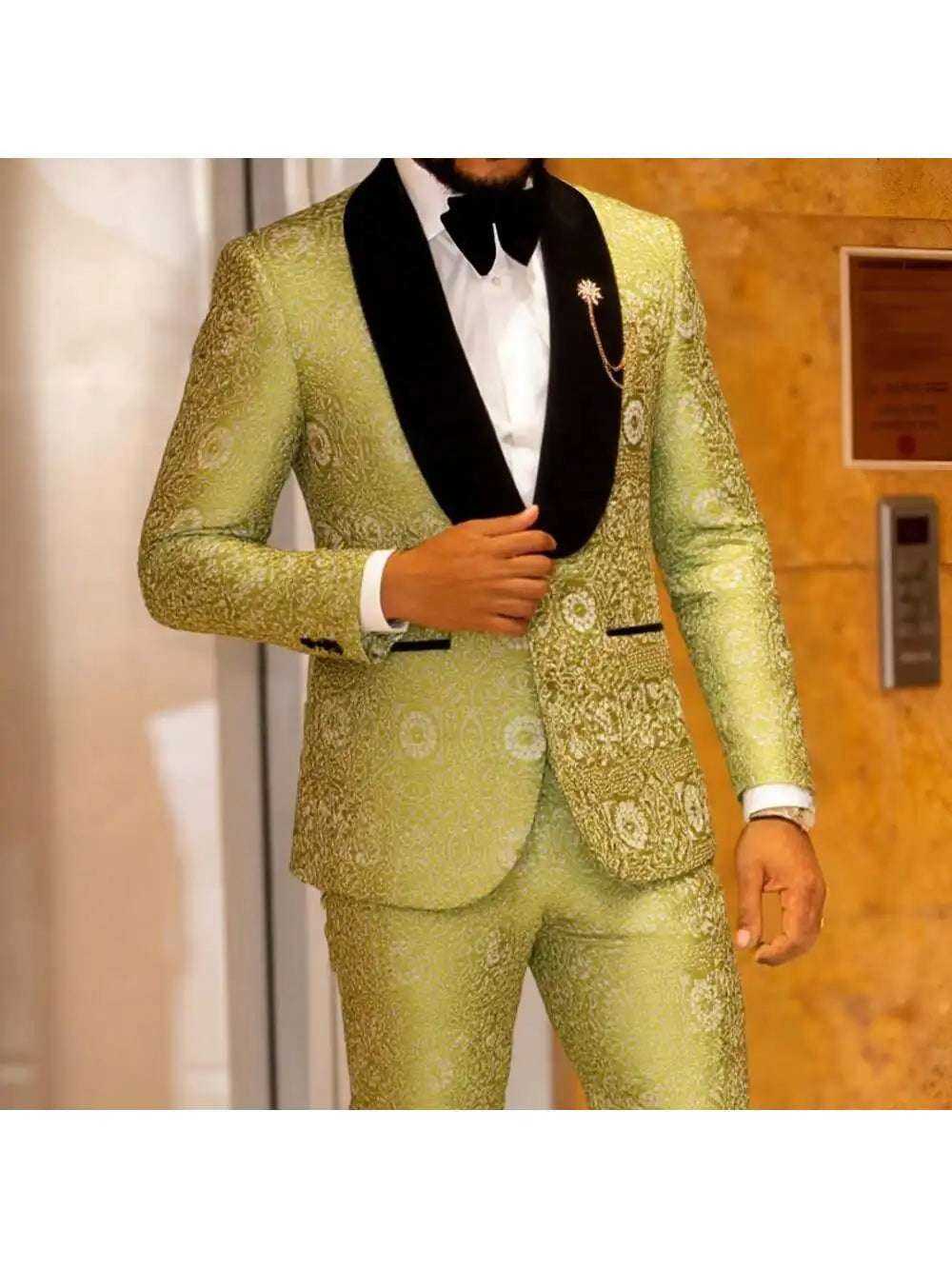 Men's Suits Tuxedo Suit Set Slim Fit 2 Piece Party Dinner Jacket Pants
