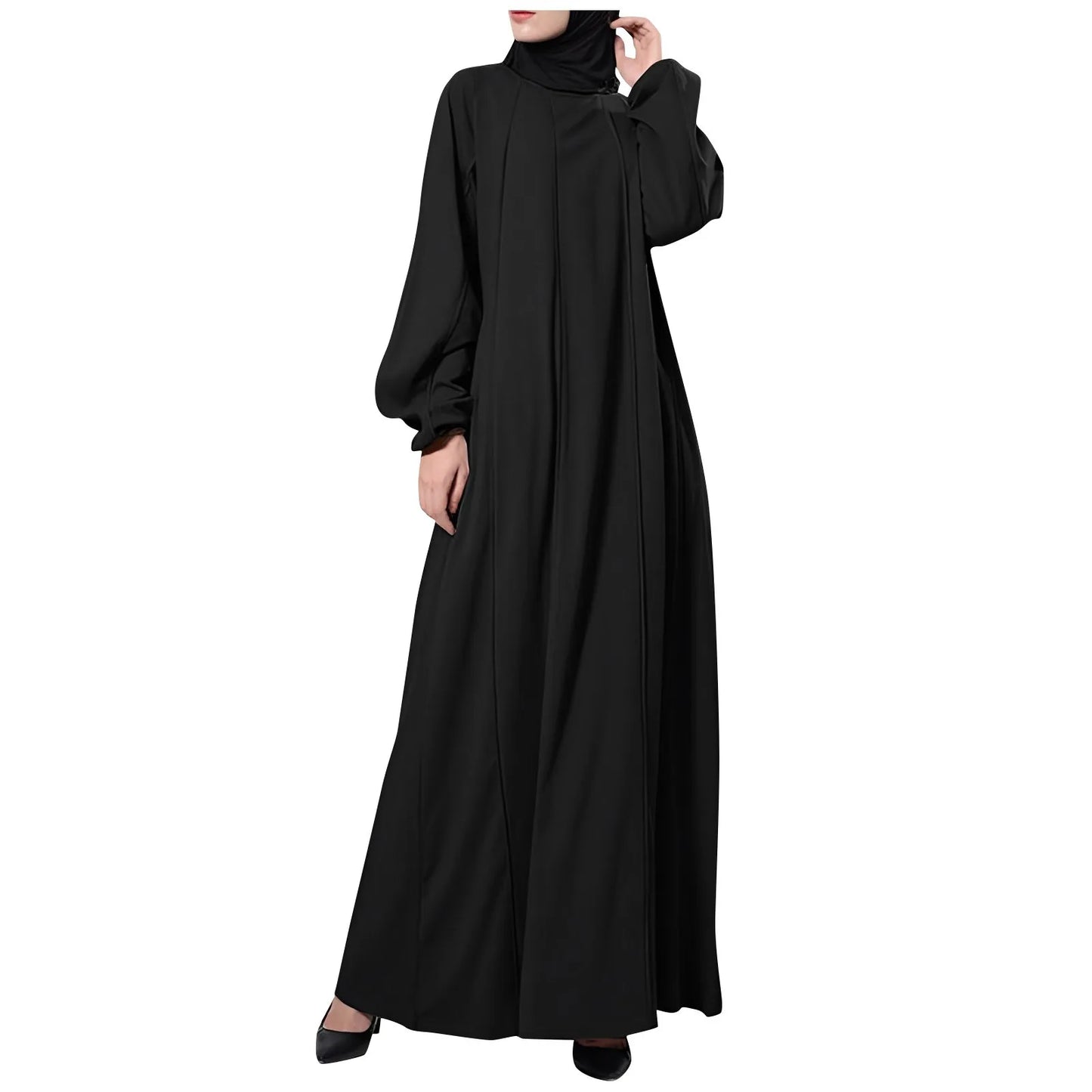 Abaya Women Muslim Dress Islamic Clothing Women Modest Dresses Long Sleeves New Robe Solid Color 2025 New Design
