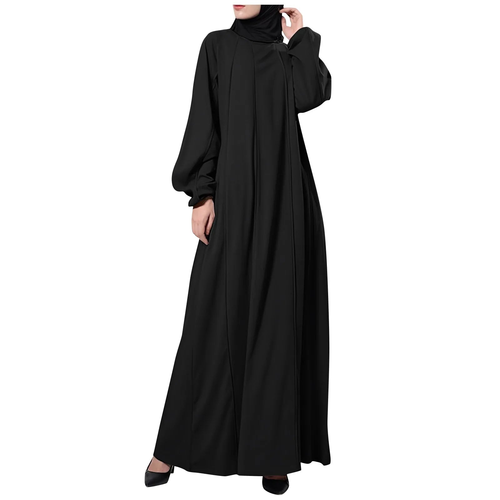 Abaya Women Muslim Dress Islamic Clothing Women Modest Dresses Long Sleeves New Robe Solid Color 2025 New Design