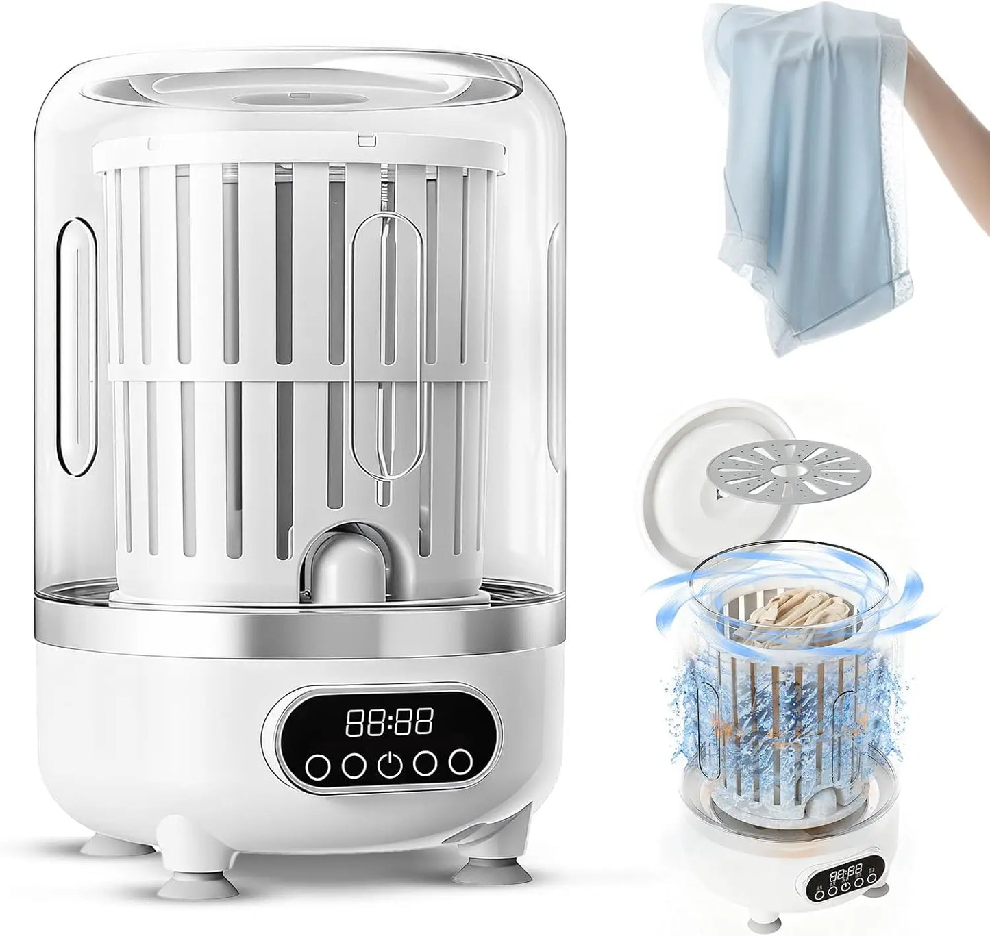 3L Portable Washing Machine,3 In 1 Portable Washer And Dryer Underwear Washing Machine,Mini Lavadora Portatil For Home