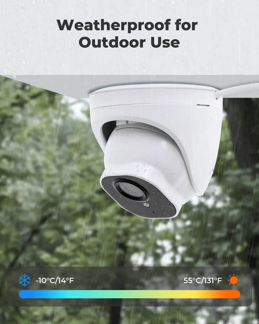 Security Camera Outdoor,Dome Surveillance Camera,Smart Human/Vehicle Detection,Work with Smart Home,100ft 5MP HD IR Night Vision