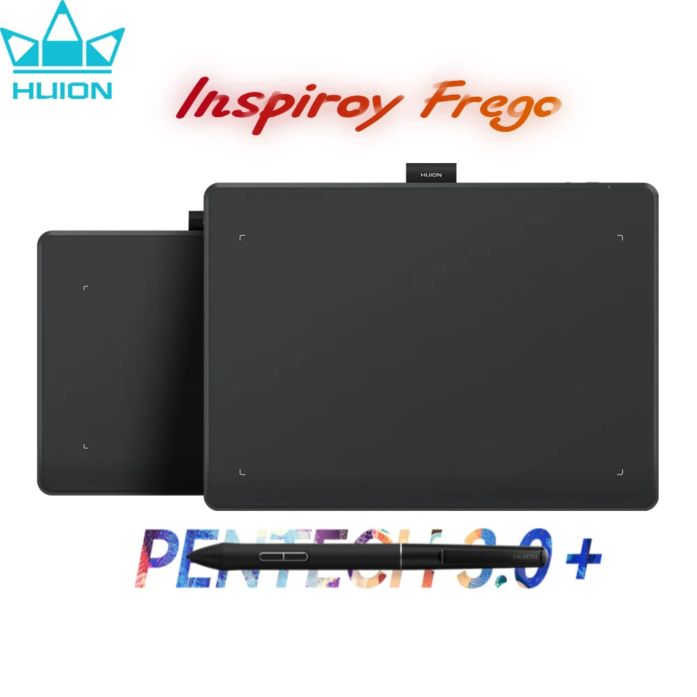 Huion Inspiroy Frego S/M Wireless Graphics Tablet Bluetooth Connection Long-Lasting Digital Drawing Tablet Ios Android Suported