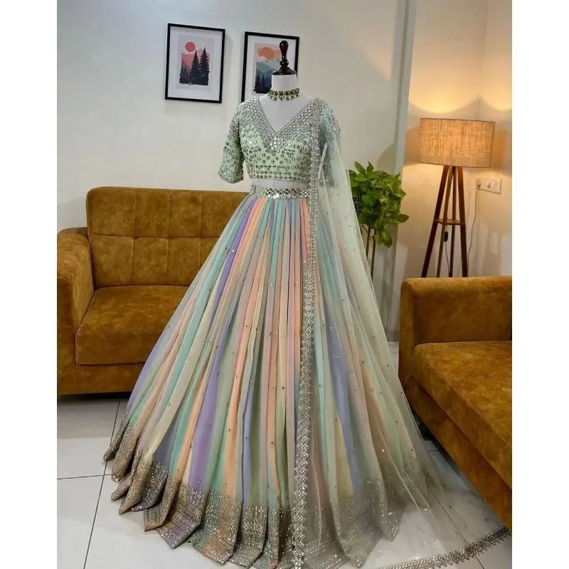 Lehenga CholI Bollywood Wedding Party in India Pakistani Wear Readymade