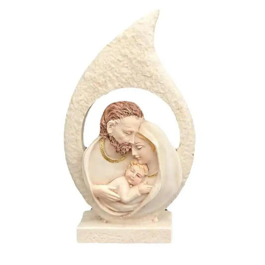 European Holy Family Resin Figurine Holy Heart of Jesus Nativity Mary Joseph Statue Figure Religious Christmas Gift Home Decor