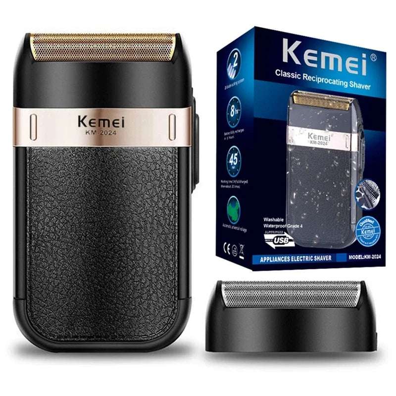 Rechargeable Waterproof Electric Shaver For Men With Mesh - Powerful Bald Head & Beard Razor