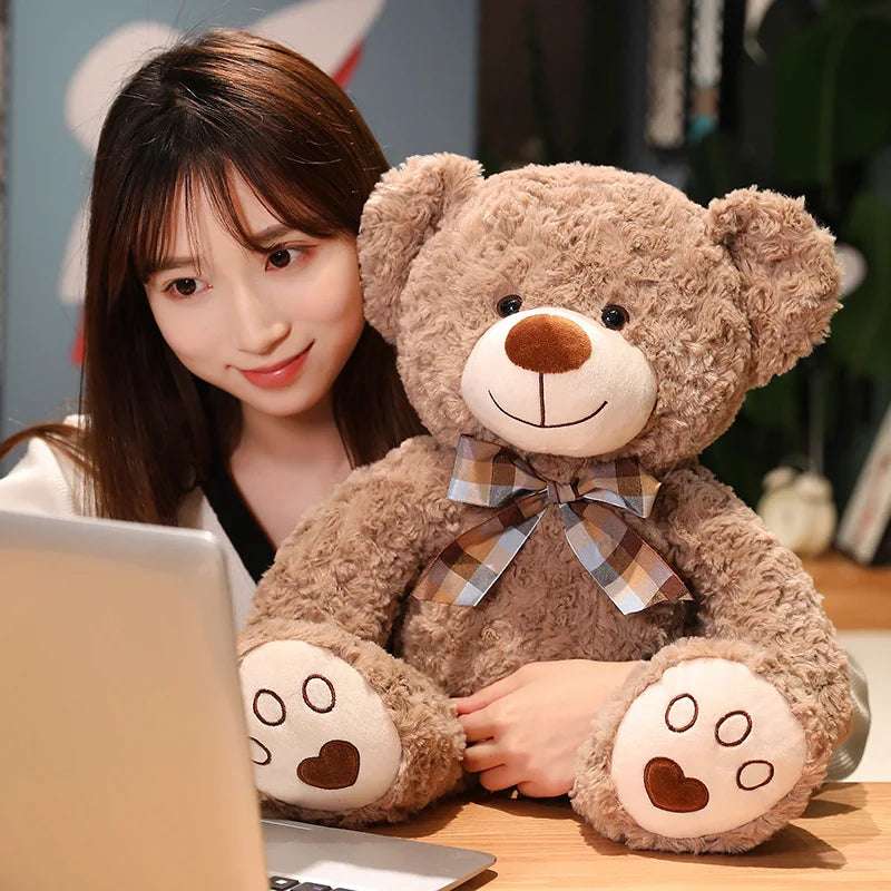 35/50/60CM Classic Teddy Bear Plush Toys Kawaii Bow Tie Bear Plushie Pillow Stuffed Soft Dolls for Kids Girls Lover Gifts