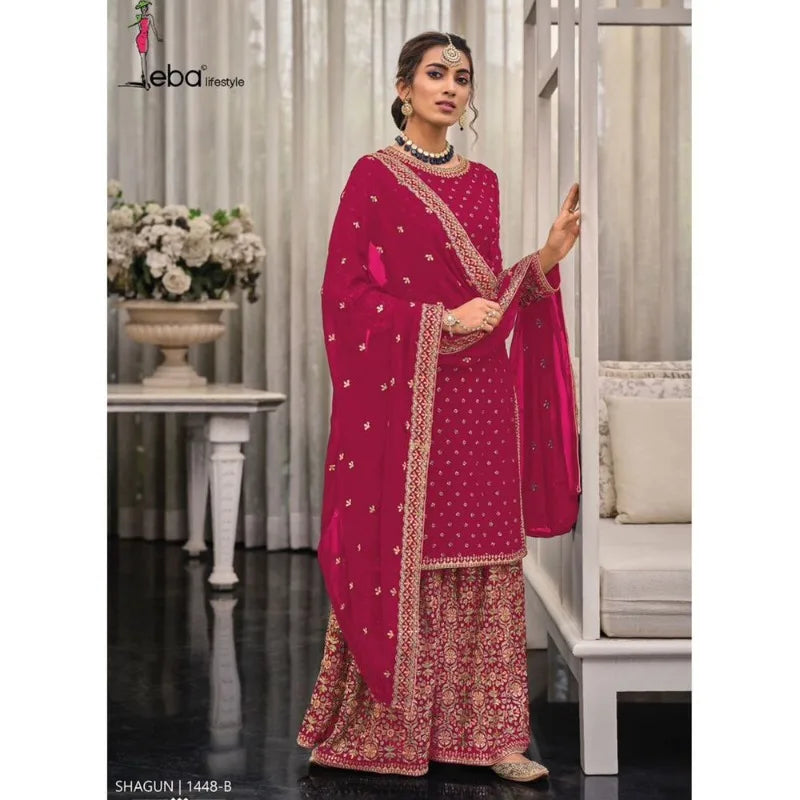 Muslim Roka Nikah Women Wear Salwar Kameez Suits New Embroidered Plazzo Dress