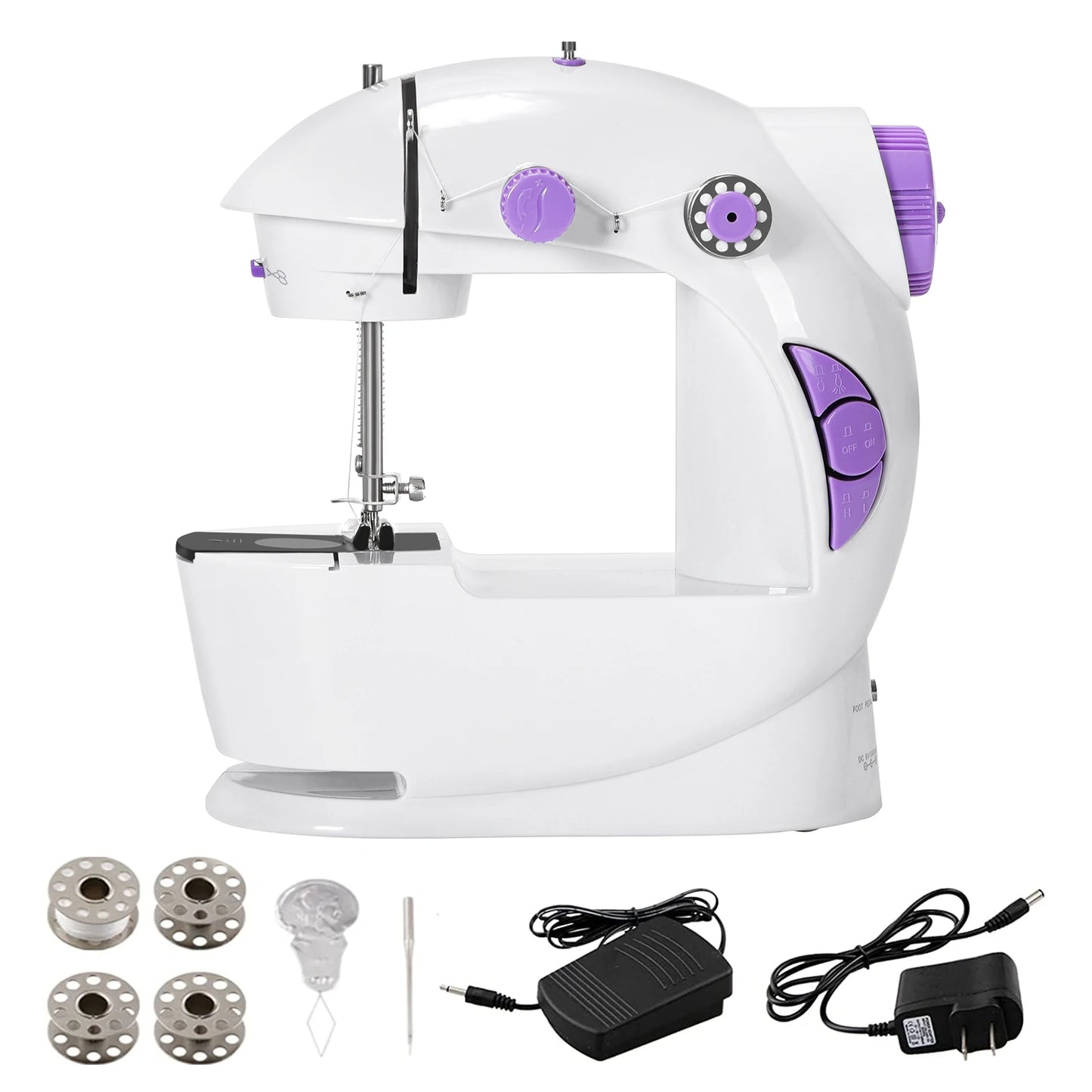 Sewing Machine Portable With Light & Speed Control - Beginner-Friendly Diy Home Use, Compact Household Sewing Kit Accessories