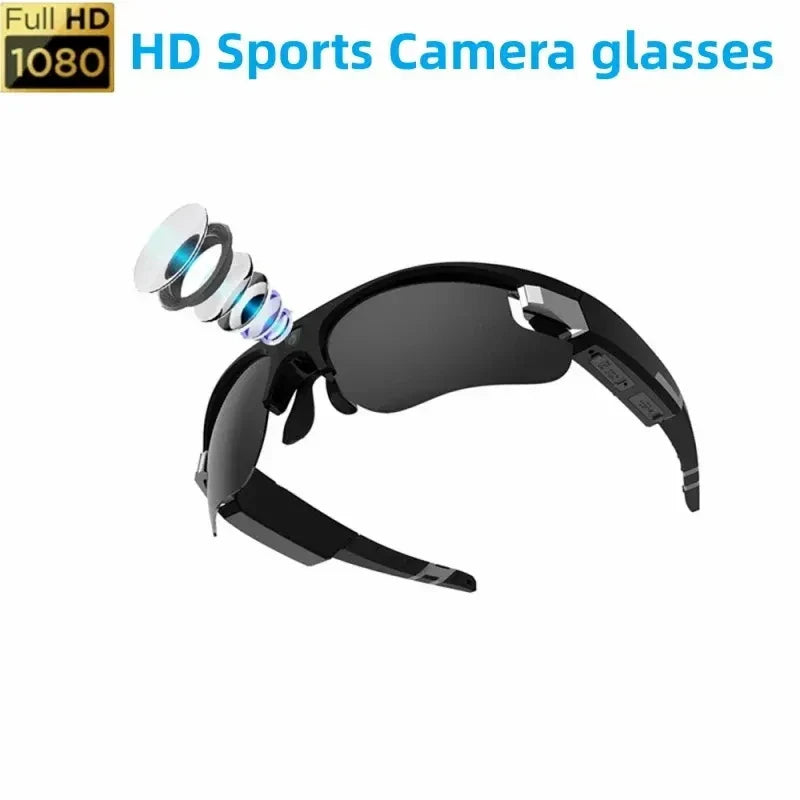 Camera Glasses Video Sunglasses 1080P Full HD Video Recording Shooting Camera Glasses for Cycling Driving Hiking Fishing Hunting