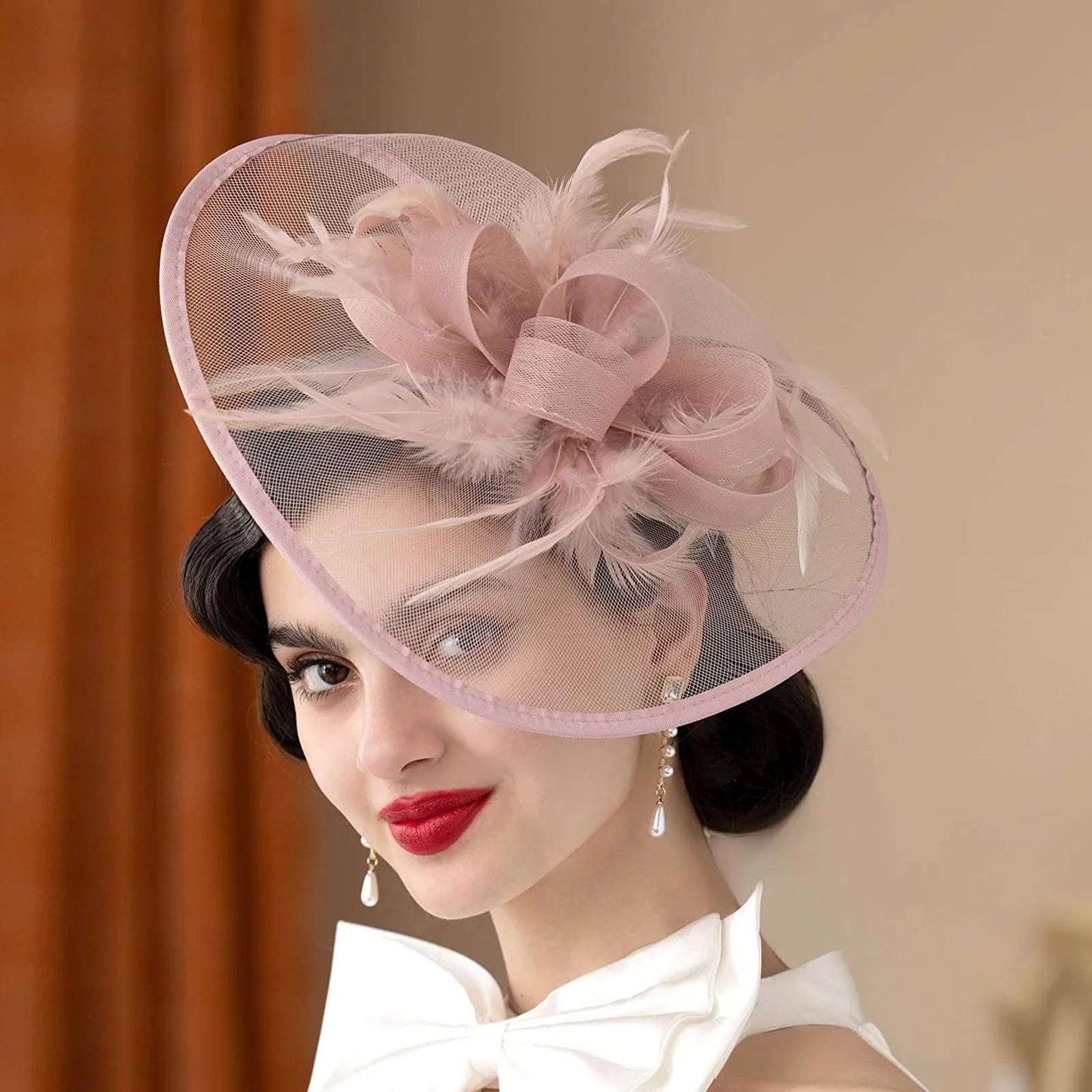 Fashion Flower Fascinator Hat Europe And The United States Mesh Bridal Party Prom Season Hair Accessories Ganchos Cabello Mujer
