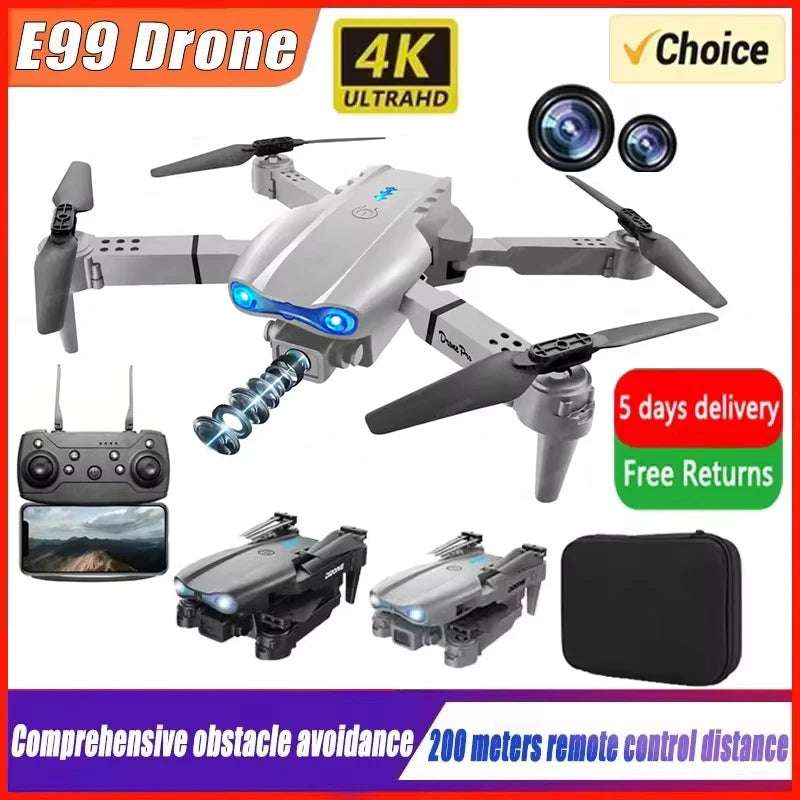 2025 New E99 Pro WIFI FPV K3 Drone Wide Angle HD 4K 1080P Camera Height H RC Foldable Quadcopter Dron Helicopter Toys Gift