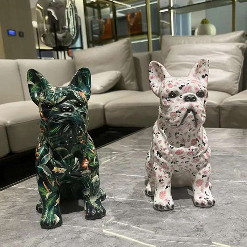 French Bulldog Home Decorations Graffiti Dog Statue Nodic Home Decor Decorative Figurines Gift For Dog Lovers