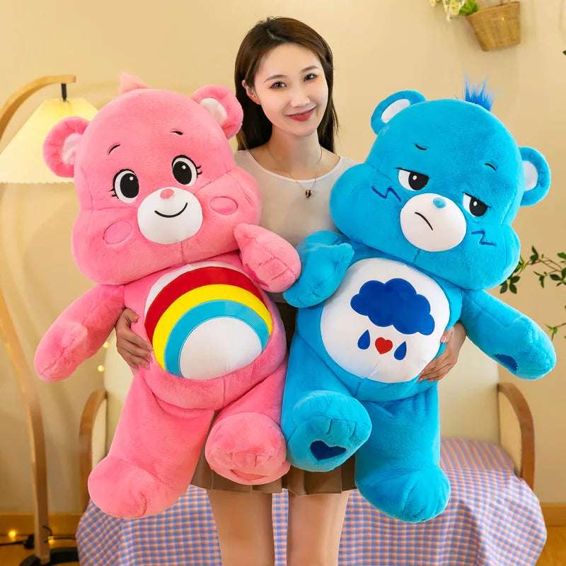 MINISO Rainbow Bear Plush Toys Lovely Cartoon Care Bears Plush Toy Teddy Bear Stuffed Dolls Homdecor Sleeping Plush Pillows Gift