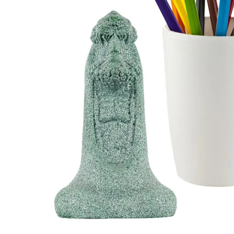 Buddha Statue Ornaments Outdoor Buddha Statue 3.54 Inch Tall Blue Sandstone Figurine Statue Sculptures Art For Yard Garden