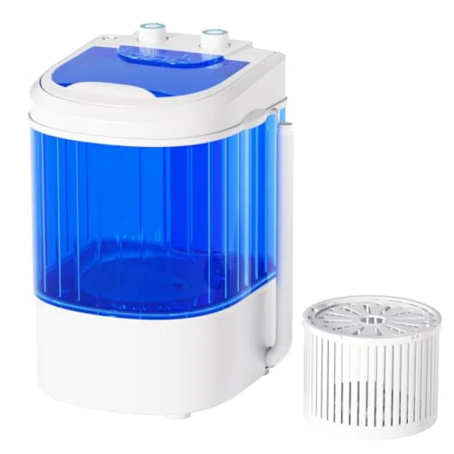 Mini Portable Washing Machine Single Tub Compact Washing Machine With Spin Cycle 6.6Lbs Washing Capacity Small Electric Washer