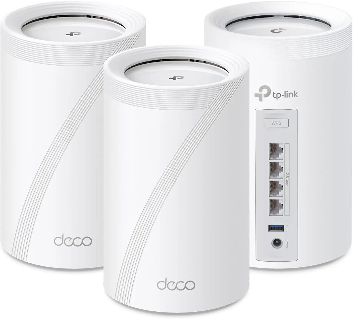 TP-Link Deco BE63 Tri-Band WiFi 7 BE10000 Whole Home Mesh System - 6-Stream 10 Gbps, 4x2.5G Ports Wired Backhaul, 4X Smart Inter