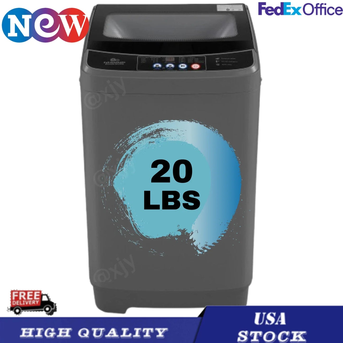 Portable Washing Machine 20/17.8Lbs Capacity Full-Automatic Washer Machine