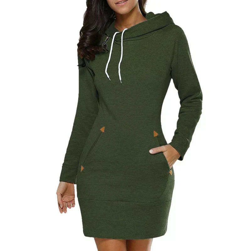 WoMen's Long Sweatshirt Hoodie - Pullover Hooded Shirt