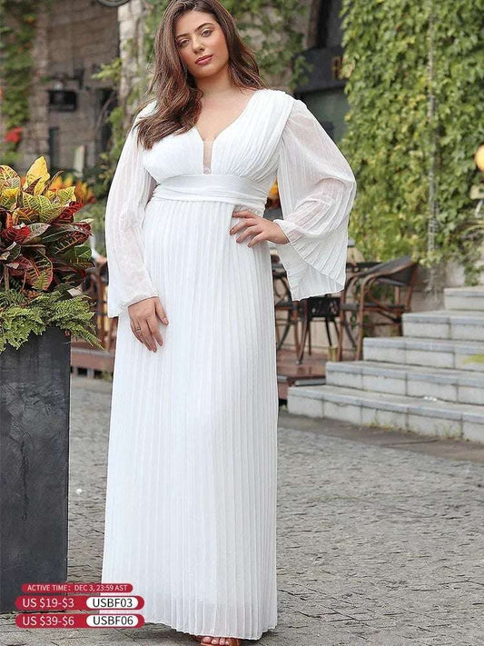 Luxury Prom Dresses Lace White Dress For Women Deep V Neck Trendy Puff Sleeve Maxi Dress Evening Dresses Woman Elegant 2024