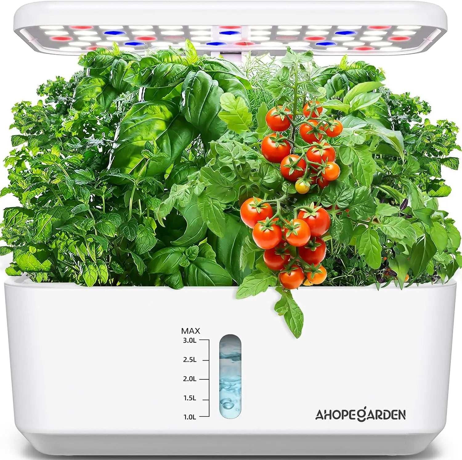 Indoor Garden Hydroponics Growing System 10 Pods Plant Germination Kit Aeroponic Herb Vegetable Growth Lamp Countertop with