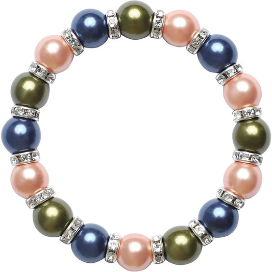 rose quartz crystal and healing stone yoga bead bracelet, calming and elastic bracelet, stress relieving gift