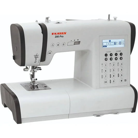200 PRO|Computerized Easy-To-Use Sewing Machine with Top Loading Bobbin (Horizontal Rotary Hook), 203 Stitch Applications, 100