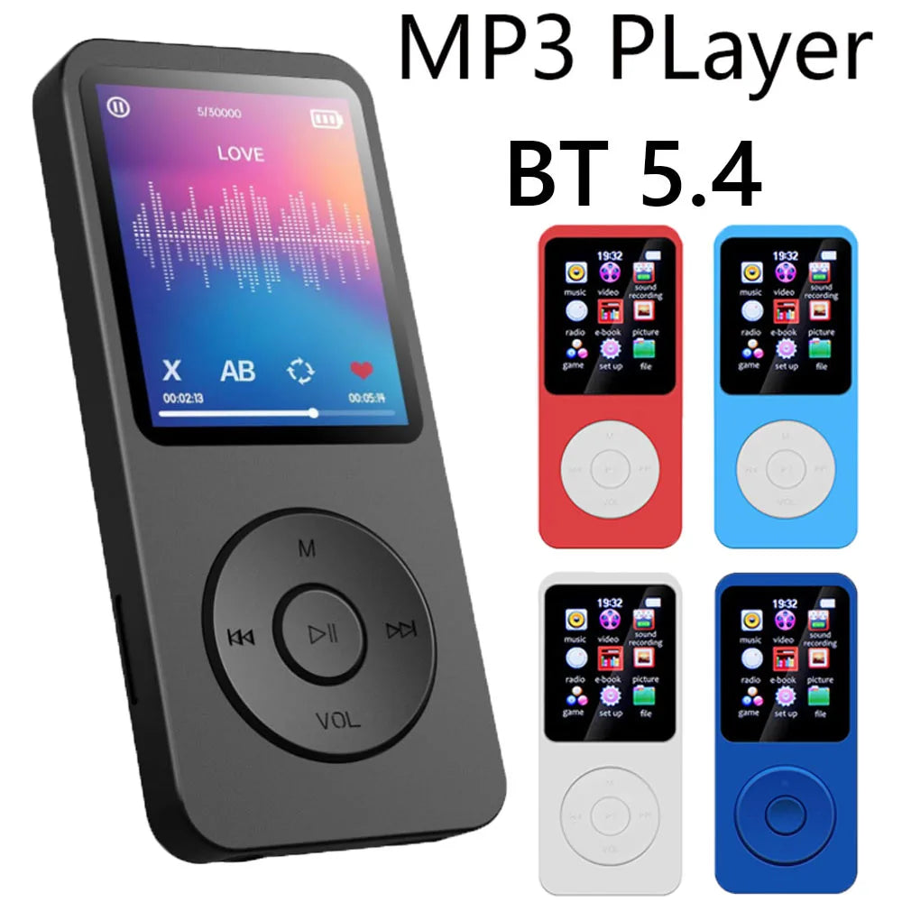 MP3 Player Built-in Speaker HiFi Lossless Music Player Bluetooth 5.4 Speaker Student Walkman Support FM Radio E-Book Recording