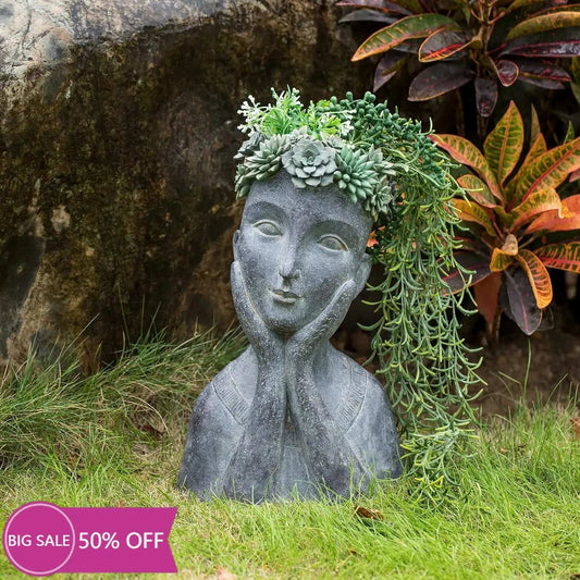 Face Cactus Succulents  er Pot - Indoor Outdoor  er with Drainage Hole Garden Statues Cute  s Pot Flower Pot Farmhouse  r 11 *