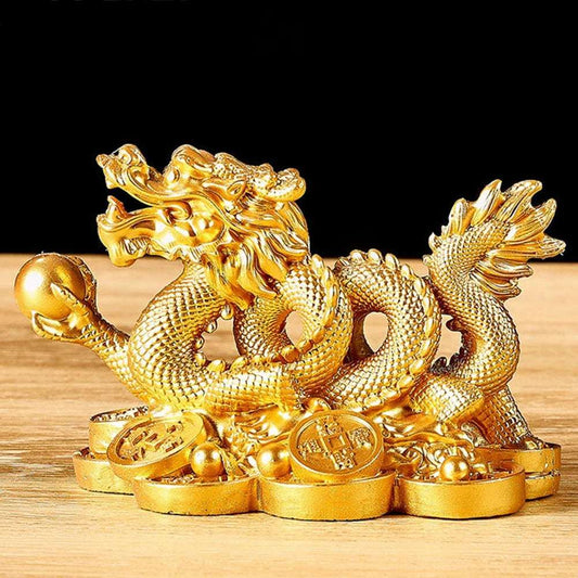 2024 Feng Shui Dragon Statue for Wealth and Good Luck Exceptional Dragon Statuette for Home and Office Decoration