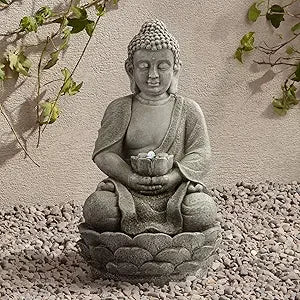 Meditating Buddha 24" High Large Zen Asian Indoor Outdoor Decor Resin