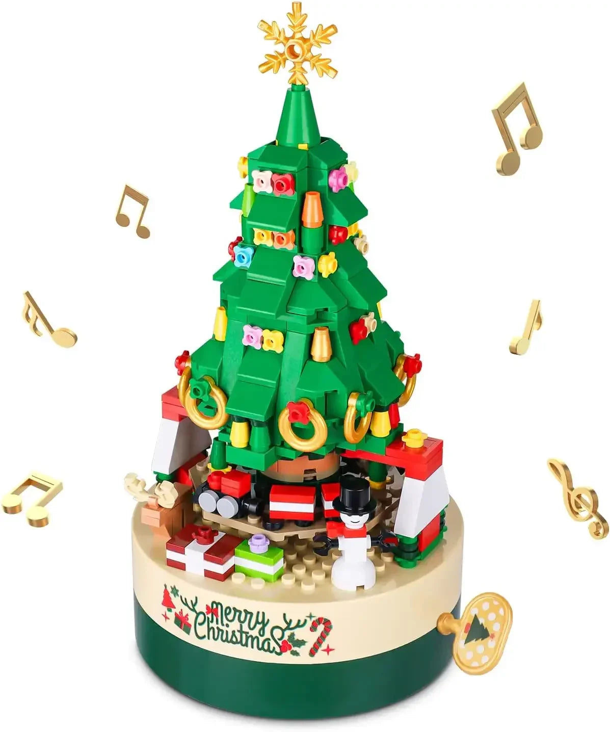 Christmas Tree Building Kits for Kids - DIY Building Block Music Box, Educational Learning Science Building for 8+ Year Old Kids