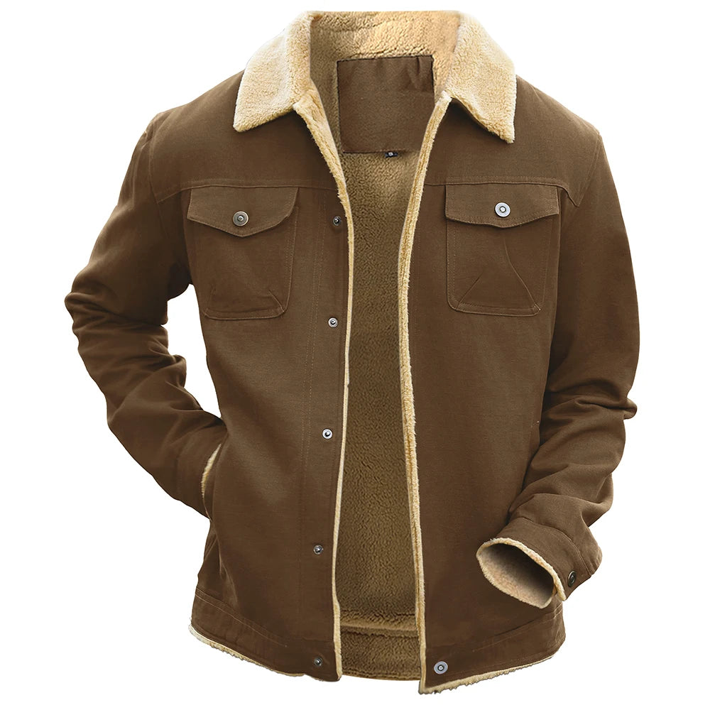 Men's Jackets Winter Warm Waterproof Fleece Lined Quality Multi-Color Coat Comfortable Casual Outerwear Us Size