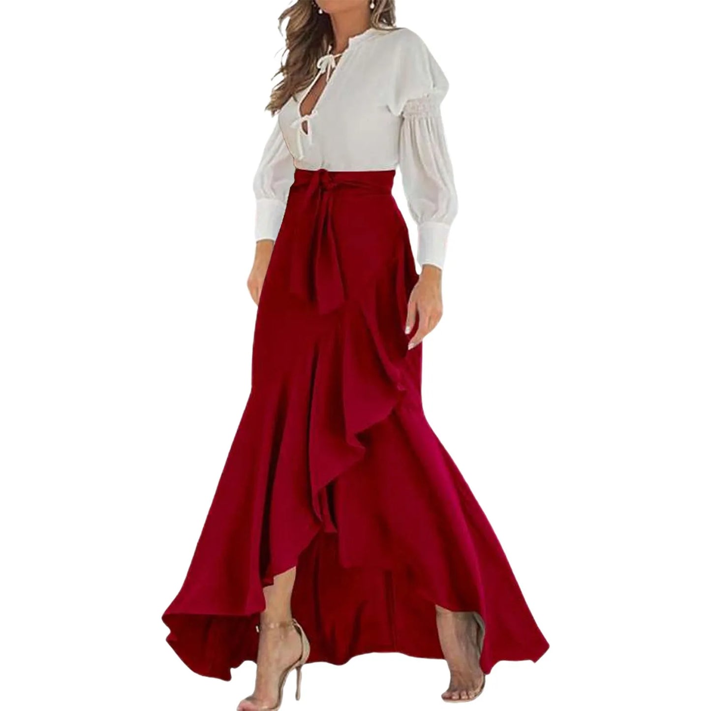 Dresses For Women 2025 Wedding Guest Waistband Lace Wrapped Hip Fishta