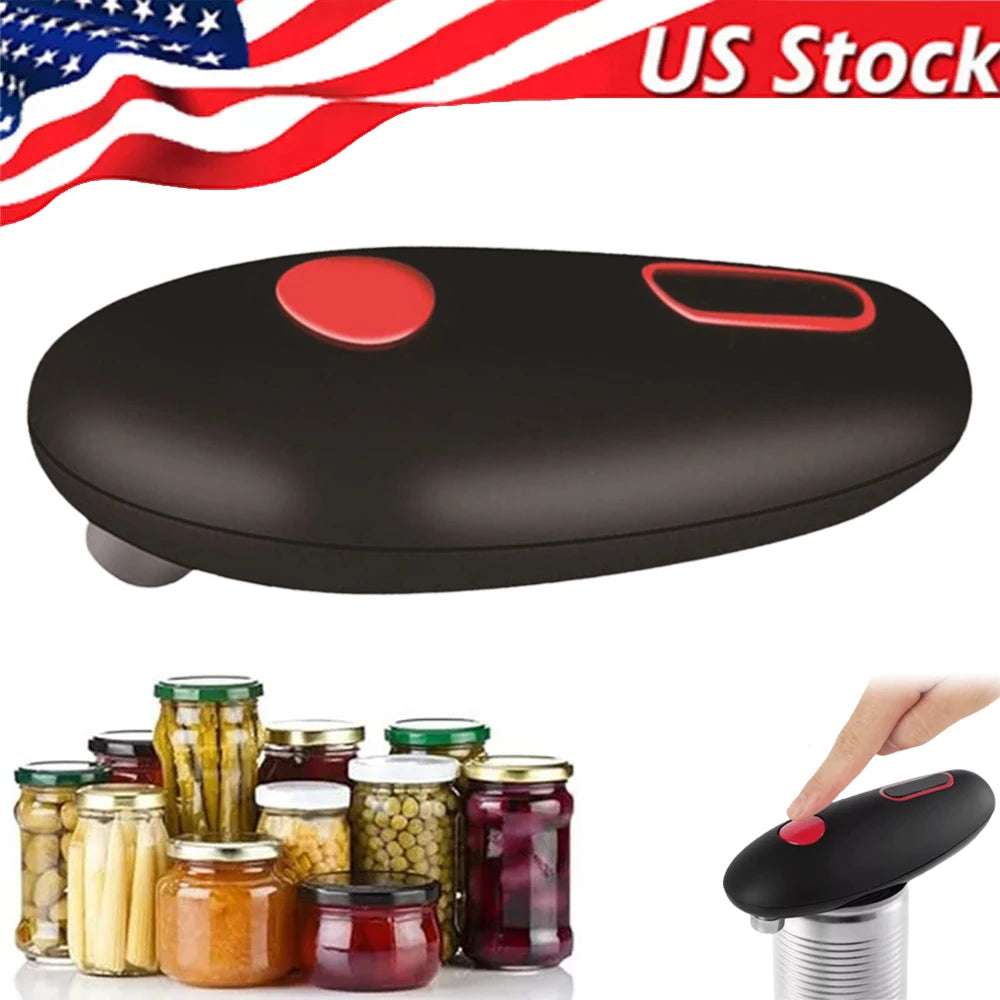 Electric Can Opener Mini One Touch Automatic Smooth Edges Jar Can Tin Touch No Sharp Edges Handheld Jar Openers Kitchen Bar Tool